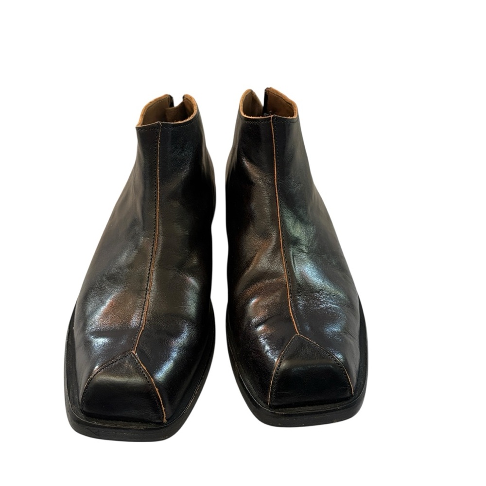 Cydwoq Stop Black Leather Womens Ankle Boot with Back Zipper Made in USA Size 37 - Picture 2 of 15